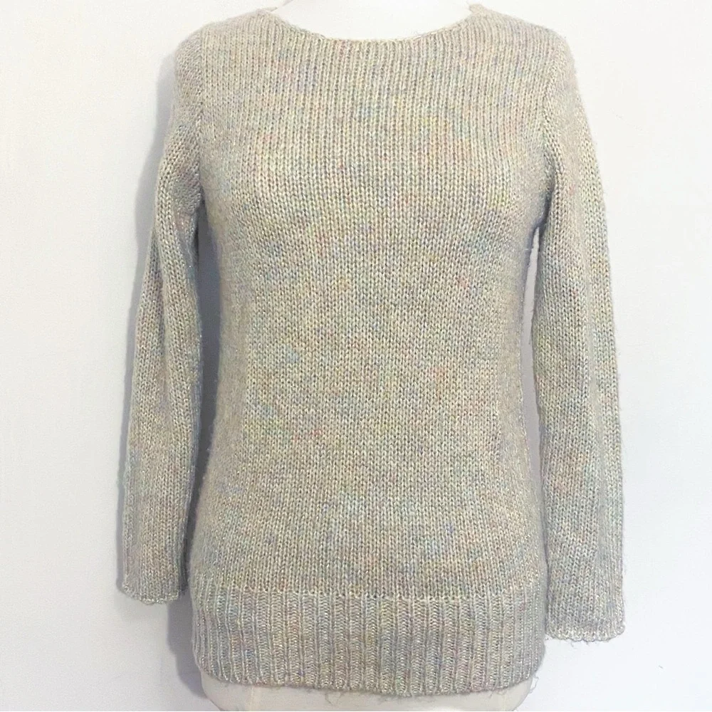 H&M Divided Multicolor Sparkly Knit Pullover Long Length Sweater 4